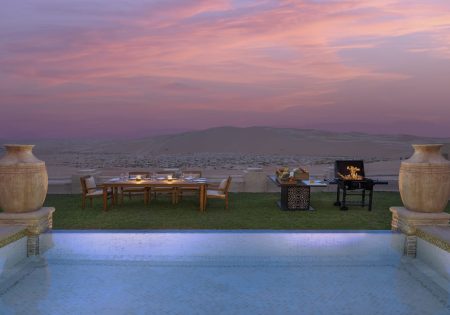 qasr al sarab desert resort by anantara restaurants villa bbq desert twilight